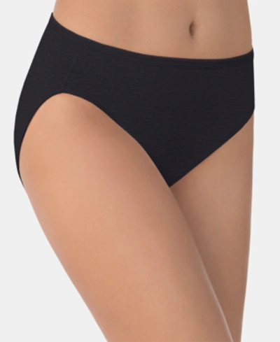 Vanity Fair Illumination Hi-cut Brief Underwear 13108, Also Available In Extended Sizes In Midnight Black