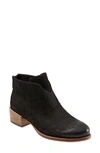 Softwalkr Tilden Burnished Toe Bootie In Black Nubuck