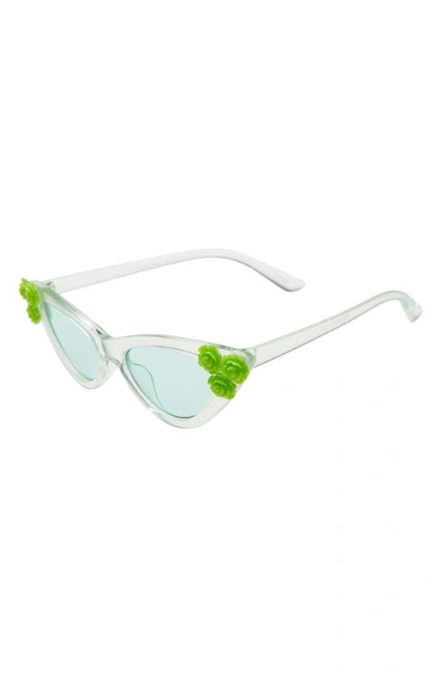 Rad + Refined Kids'  Rad + Refned Flower Cat Eye Sunglasses In Green