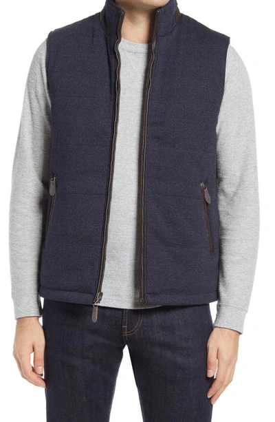 Johnston & Murphy Reversible Vest In Brown/ Navy