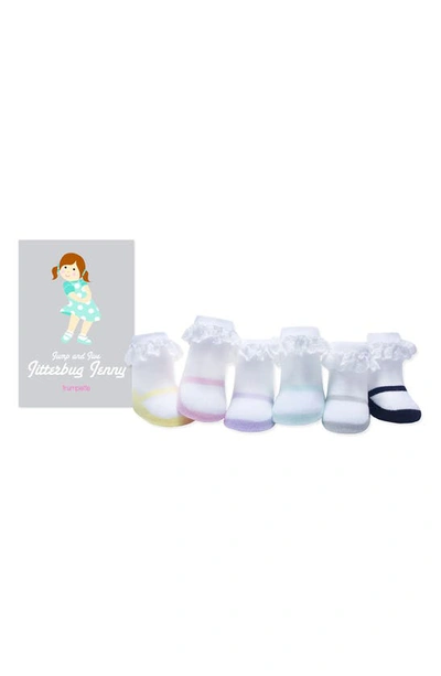Trumpette Girls' Jump & Jive Jitterbug Jenny Socks, Set Of 6 - Baby In Assorted Pastel