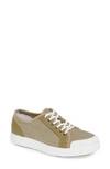 Traq By Alegria Sneaq Sneaker In Washed Khaki Leather