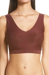 Chantelle Lingerie Soft Stretch Padded V-neck Bra In Wine