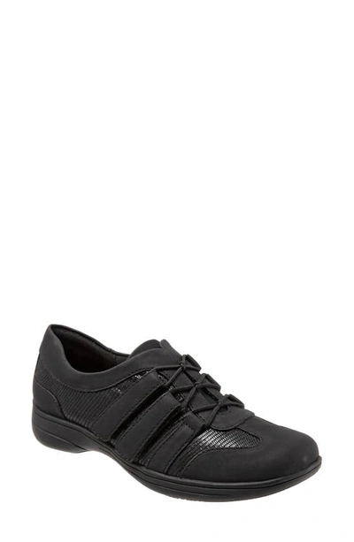 Trotters Joy Slip-on Sneaker In Black Leather