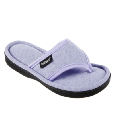 Isotoner Signature Women's Jersey Cambell Thong Slippers In Periwinkle