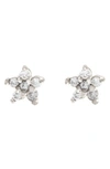 Girls Crew Teeny Tiny Star Stud Earrings In Silver-tone