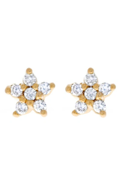 Girls Crew Teeny Tiny Star Studs In Gold