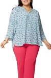 Curves 360 By Nydj Perfect Blouse In Ditsy Fields U969