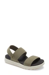 Keen Elle Webbing Strap Sandal In Dusty Olive Fabric