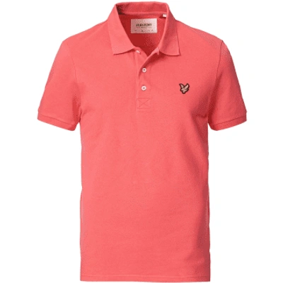 Lyle & Scott Plain Polo Shirt Geranium Pink In Pink