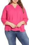 Curves 360 By Nydj Perfect Blouse In Big Pink