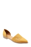 Bueno Bella D'orsay Flat In Mustard Leather