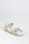 Salt Water Sandals By Hoy Kids' Sun San Sweetheart Sandal In Metallic Gold