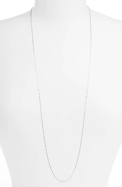 Bony Levy 14k Gold Long Beaded Chain Necklace In White Gold