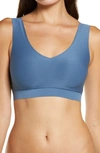 Chantelle Lingerie Soft Stretch Padded V-neck Bra In Blue Petrole