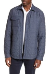 Cutter & Buck Rainier Primaloft Insulated Shirt Jacket In Anthracite Melange