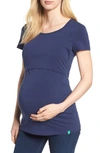 Modern Eternity Maternity/nursing Tee In Navy