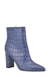 Marc Fisher Ltd Ulani Pointy Toe Bootie In Dark Blue Leather