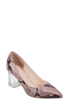 Marc Fisher Ltd Zala Embossed Pointed Toe Heel In Blush Leather