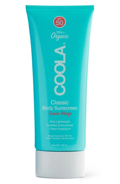 Coolar Coola® Suncare Guava Mango Classic Body Organic Sunscreen Lotion Spf 50