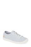Softinos By Fly London Isla Distressed Sneaker In Baby Blue Cupido Leather