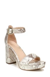 27 Edit Briar Platform Sandal In Snake Print Leather