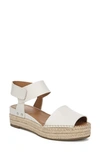 Sarto By Franco Sarto Oak Platform Wedge Espadrille In Putty Suede