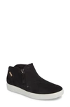 Ecco Soft 7 Leather Mid Top Sneaker In Black Leather