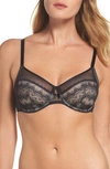 Chantelle Lingerie Revele Moi Perfect Fit Underwire Bra In Black/ Nude