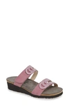 Naot Ainsley Studded Slide Sandal In Lilac Nubuck Leather