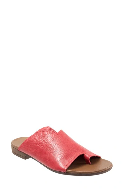 Bueno Tulla Slide Sandal In Red Leather