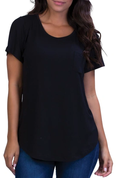 Belly Banditr Perfect Maternity/nursing Tee In Black