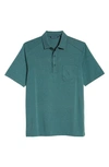 Cutter & Buck Advantage Drytec Pocket Performance Polo In Seaweed Heather