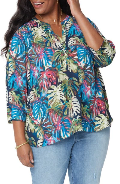 Curves 360 By Nydj Perfect Blouse In Palm Lagoon