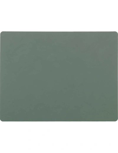 Lind Dna Sqaure Leather Table Mat In Green