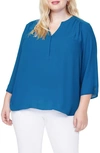 Curves 360 By Nydj Perfect Blouse In Blue Harbor