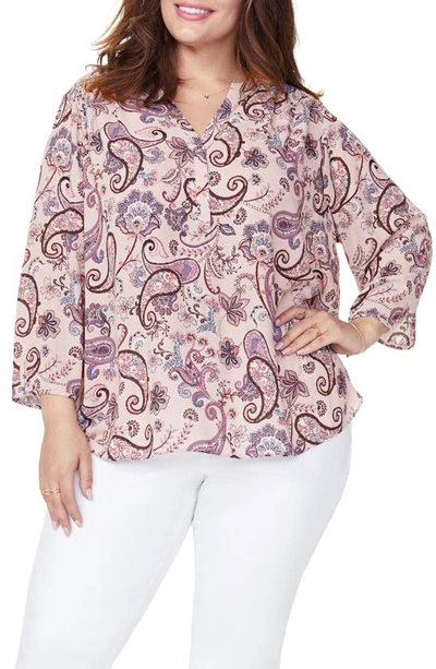 Curves 360 By Nydj Perfect Blouse In Petro Paisley