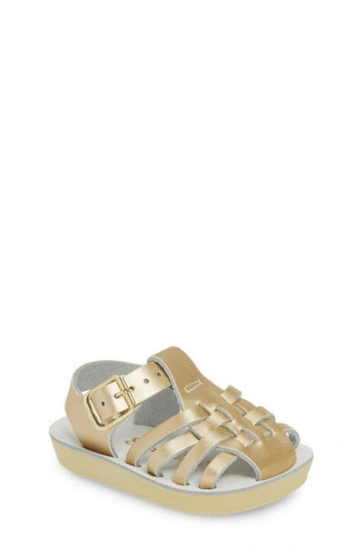 Salt Water Sandals By Hoy Kids' Water Friendly Fisherman Sandal In Gold