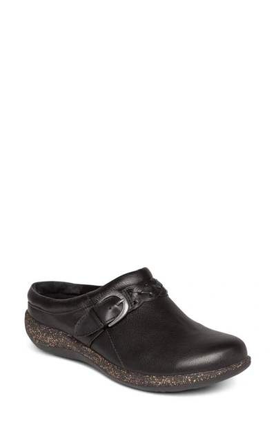 Aetrex Libby Clog In Black Leather