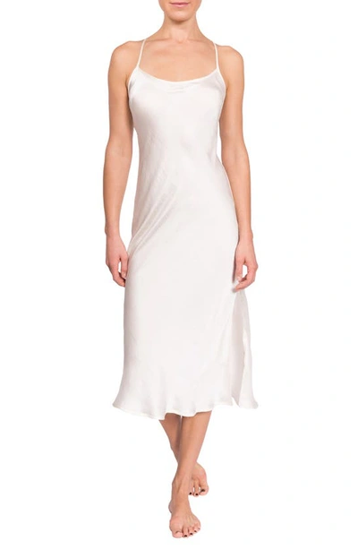 Everyday Ritual Sloan T-back Slipdress In Pearl