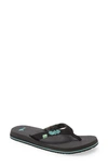 Sanuk Yoga Paradise 2 Flip Flop In Black Paradise Palms