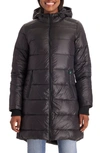 Modern Eternity 3-in-1 Waterproof Quilted Down & Feather Fill Maternity Puffer Coat In Black