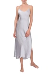 Everyday Ritual Sloan T-back Slipdress In Oyster Grey