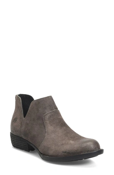 Born 'kerri' Bootie In Dark Grey Distressed Suede