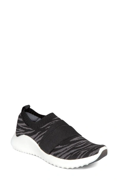 Aetrex Allie Slip-on Sneaker In Black Fabric