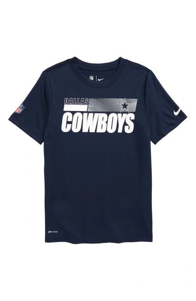 Dallas Cowboys Kids' Dri-fit T-shirt In Navy