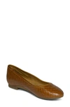 Aetrex Lyla Flat In Cognac Leather