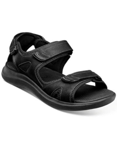 Nunn Bush Rio Vista 84844-001 Sandals Men Black Three Strap River Slip-on Mapp22