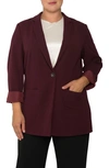 Standards & Practices Dorothy Boyfriend Jacket In Burgundy