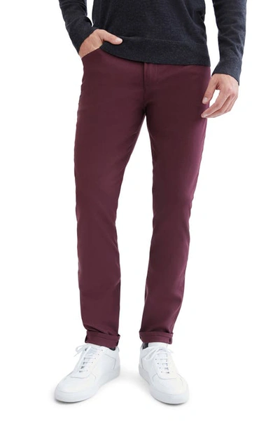 7 For All Mankind Adrien Slim Tech Jeans In Burgundy